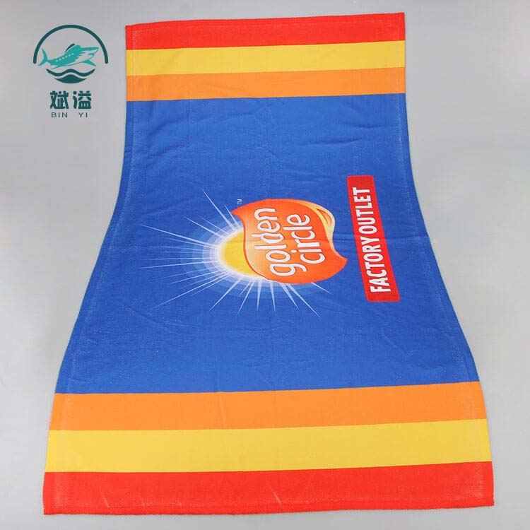 Cotton microfiber printed beach towel